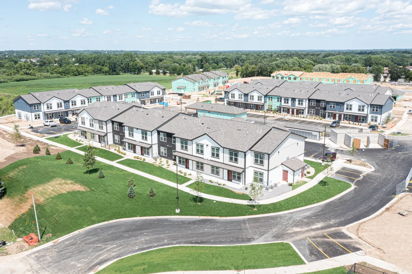 Authentix Apartment Complex CertainTeed Roof & Hardie Siding McHenry IL 2